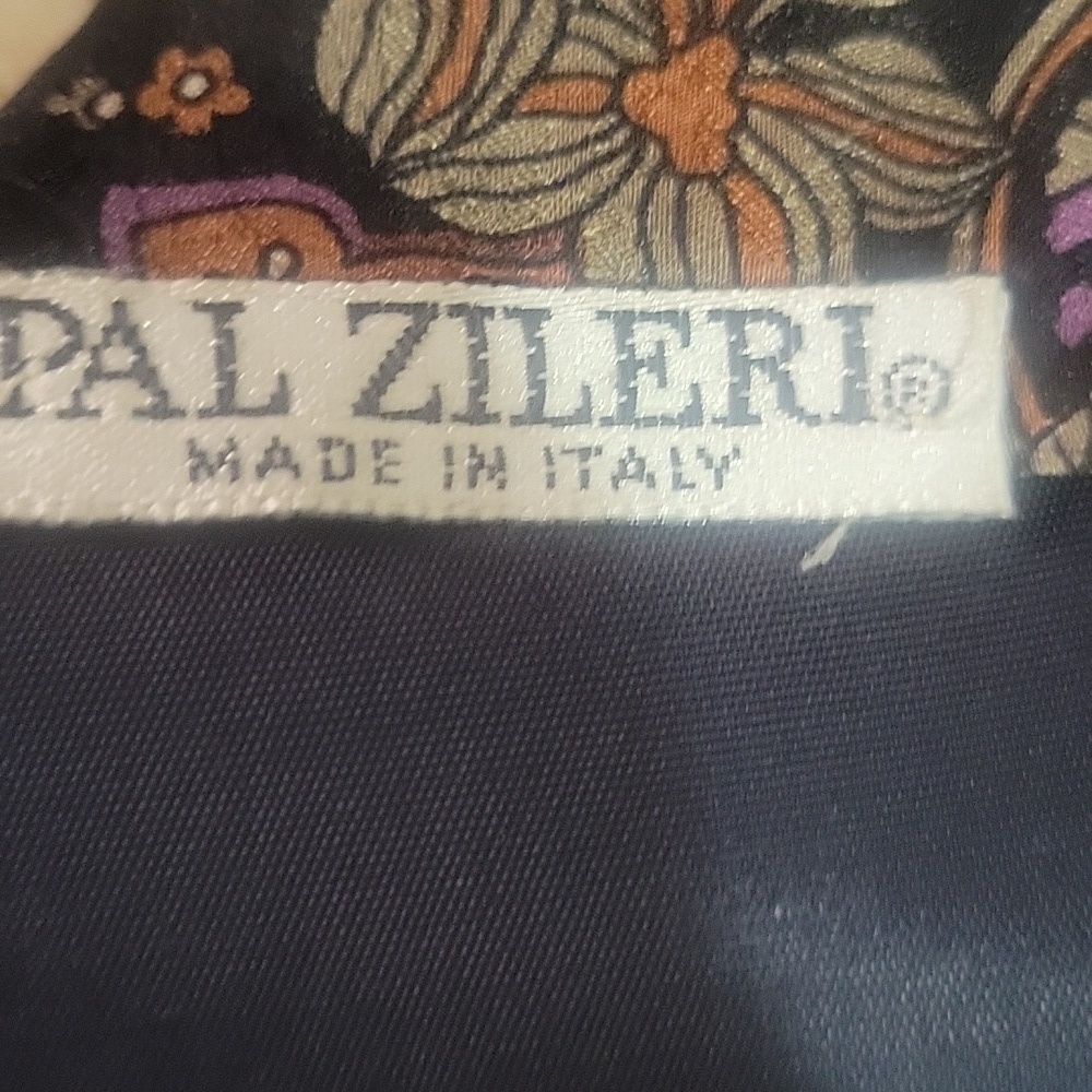 Pal Zileri Purple and Brown Paisley Tie - Picture 3 of 3